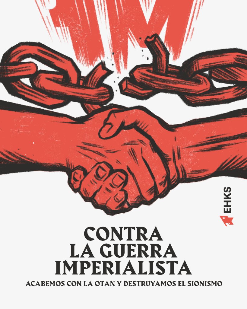 🚩 Primero de Mayo | Manifestación nacional

El primero de Mayo nos movilizamos en Iruña contra la guerra imperialista.

La OTAN y el sionismo llevan a la guerra y la pobreza a la clase trabajadora en todo el mundo. ¡Contra ellos y en favor de la alternativa socialista!