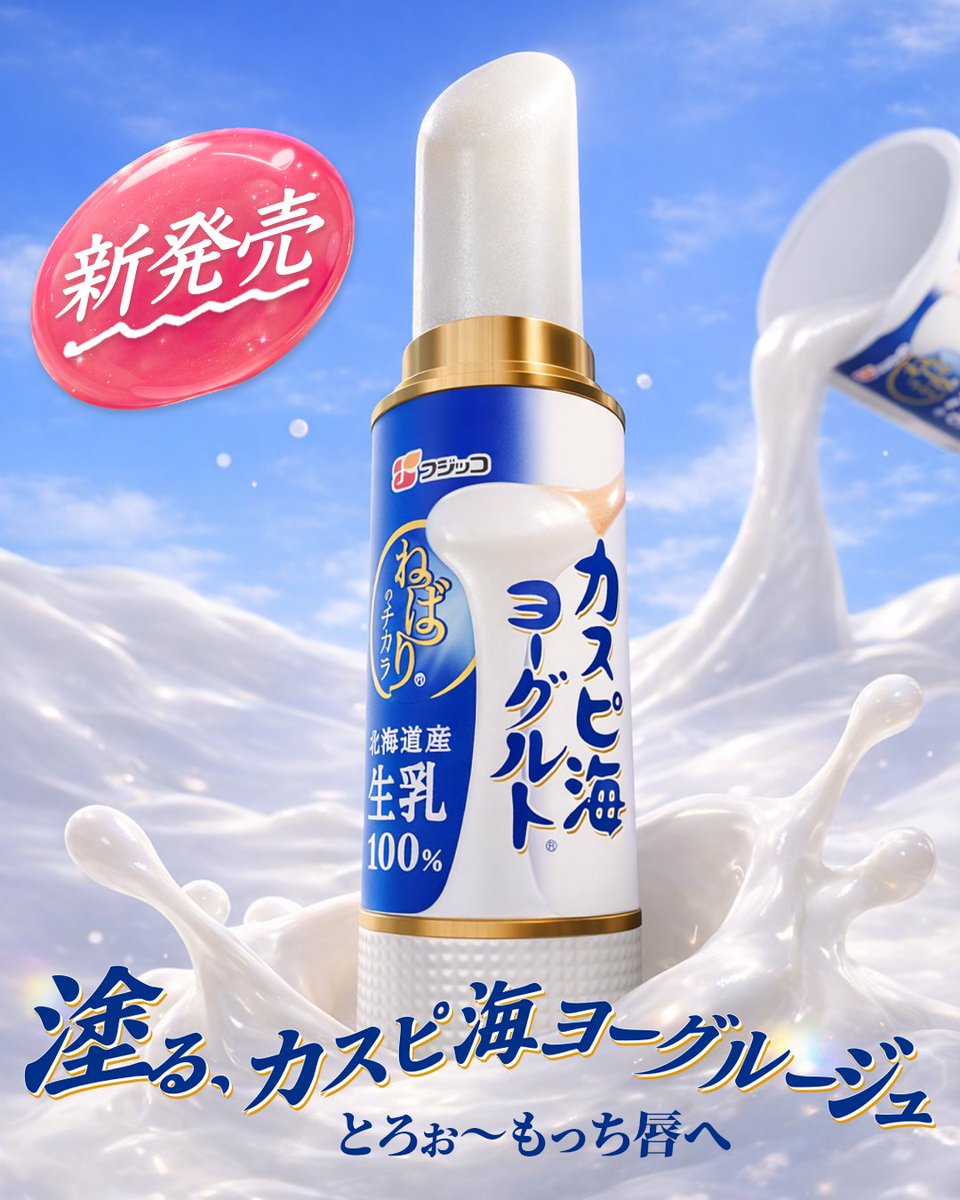 【新発売】

とろぉ〜もっち唇になれる！？
フジッコから、 「カスピ海ヨーグルージュ」が誕生💄

★北海道生乳100%使用
★「カスピ海乳酸菌(クレモリス菌FC株)」の独自配合

あなたもとろぉ〜もっち唇に…？

#エイプリルフール