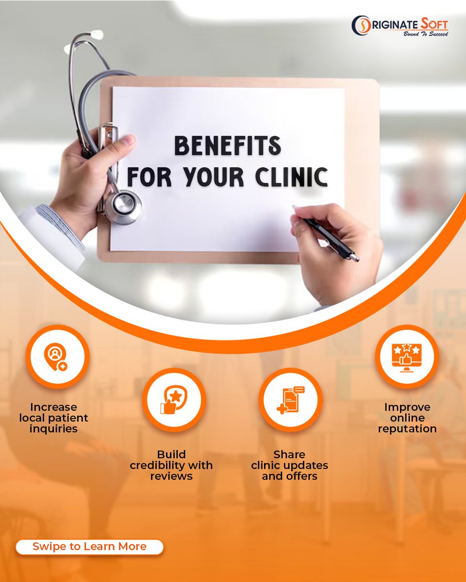 originatesoft_'s tweet photo. Boost your clinic’s online presence with #GoogleMyBusiness and make it easier for patients to find, trust, &amp; choose you.

From search to appointment be visible where it matters most.
📍Get discovered on Google Search &amp; Maps
📞Increase calls &amp; bookings
⭐Build trust with reviews https://t.co/lmkuFqQDNw