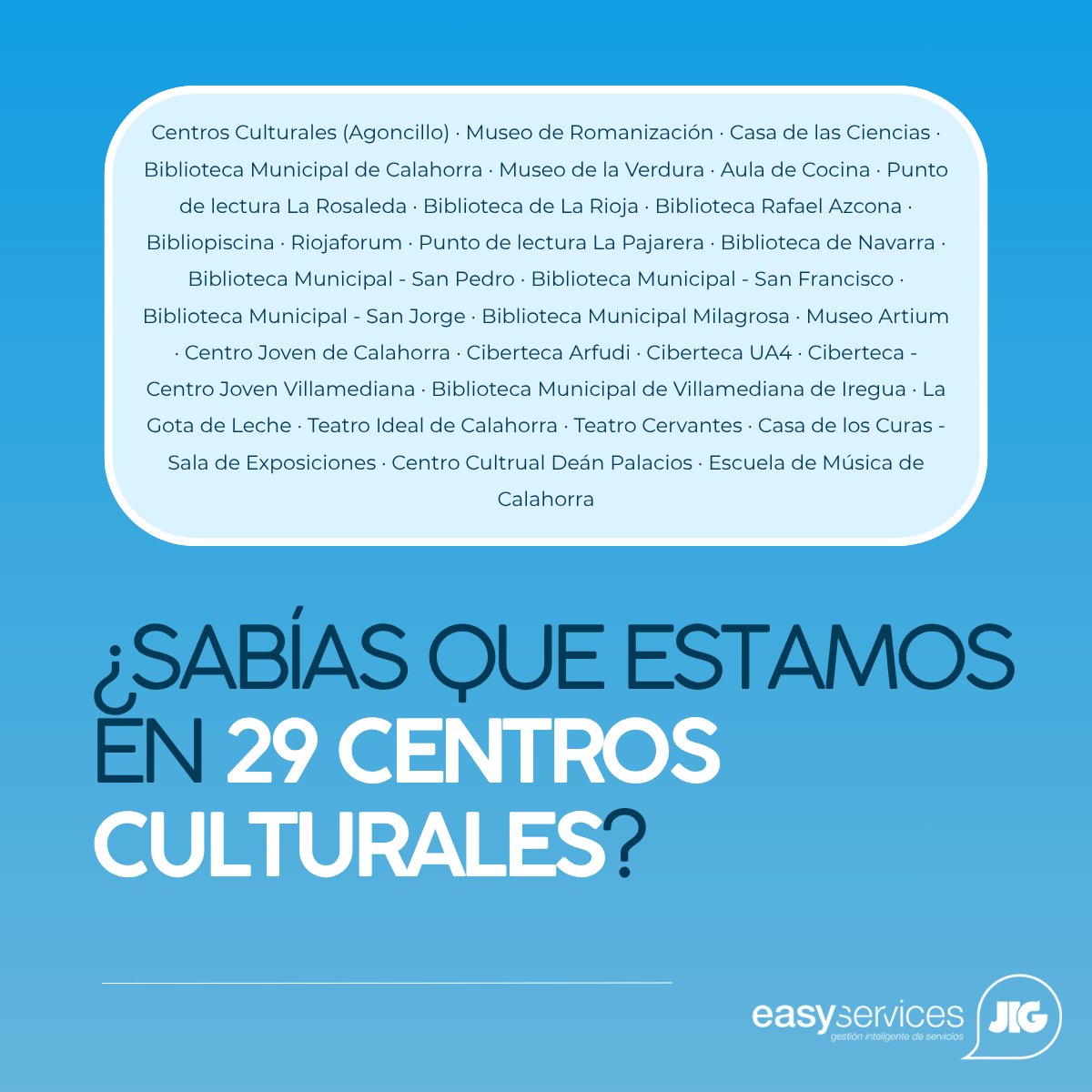JIGEasyServices's tweet photo. 📚✨ Comprometidos con espacios que funcionan para que la cultura siga creciendo. https://t.co/XPC8JWLnP6