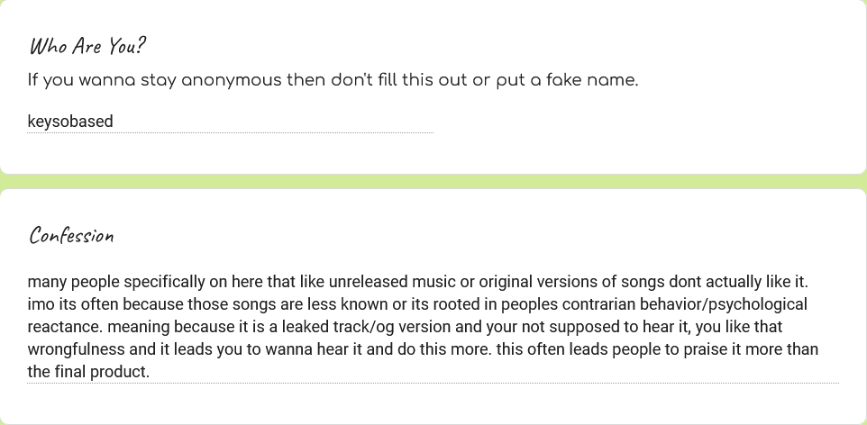 Music Twt Confessions tweet media