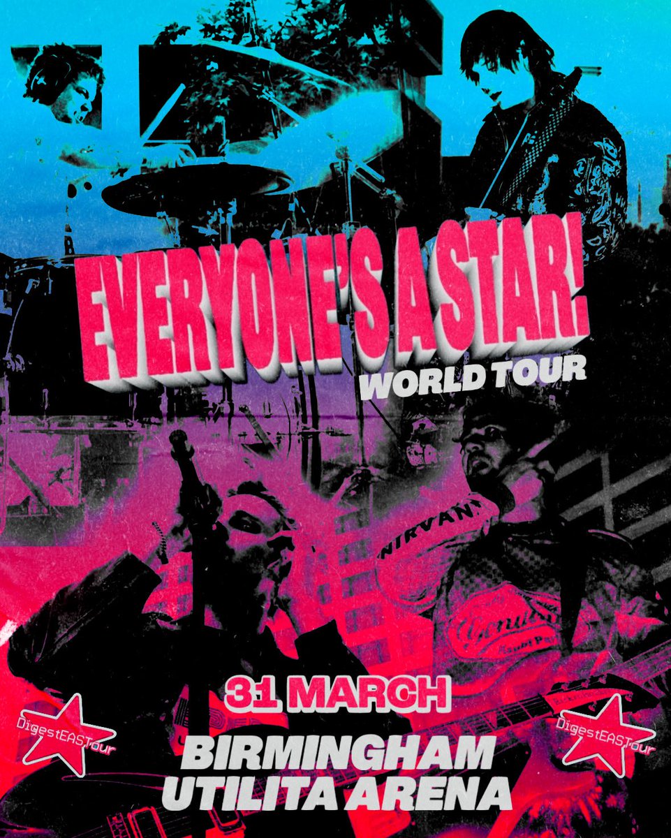 DigestEASTour's tweet photo. EVERYONE'S A STAR in BIRMINGHAM.
Night 4.
March 31st, 2026.
🏟️: Utilita Arena, Birmingham
👥: 15,800
⏰: 9PM (BST)
🔗: https://t.co/JgoV4mFTyd
@UtilitaArenaBHM × @5sos

#BirminghamIsAStar💍
#EASBirmingham⭐️ https://t.co/1HkhrAy7zY