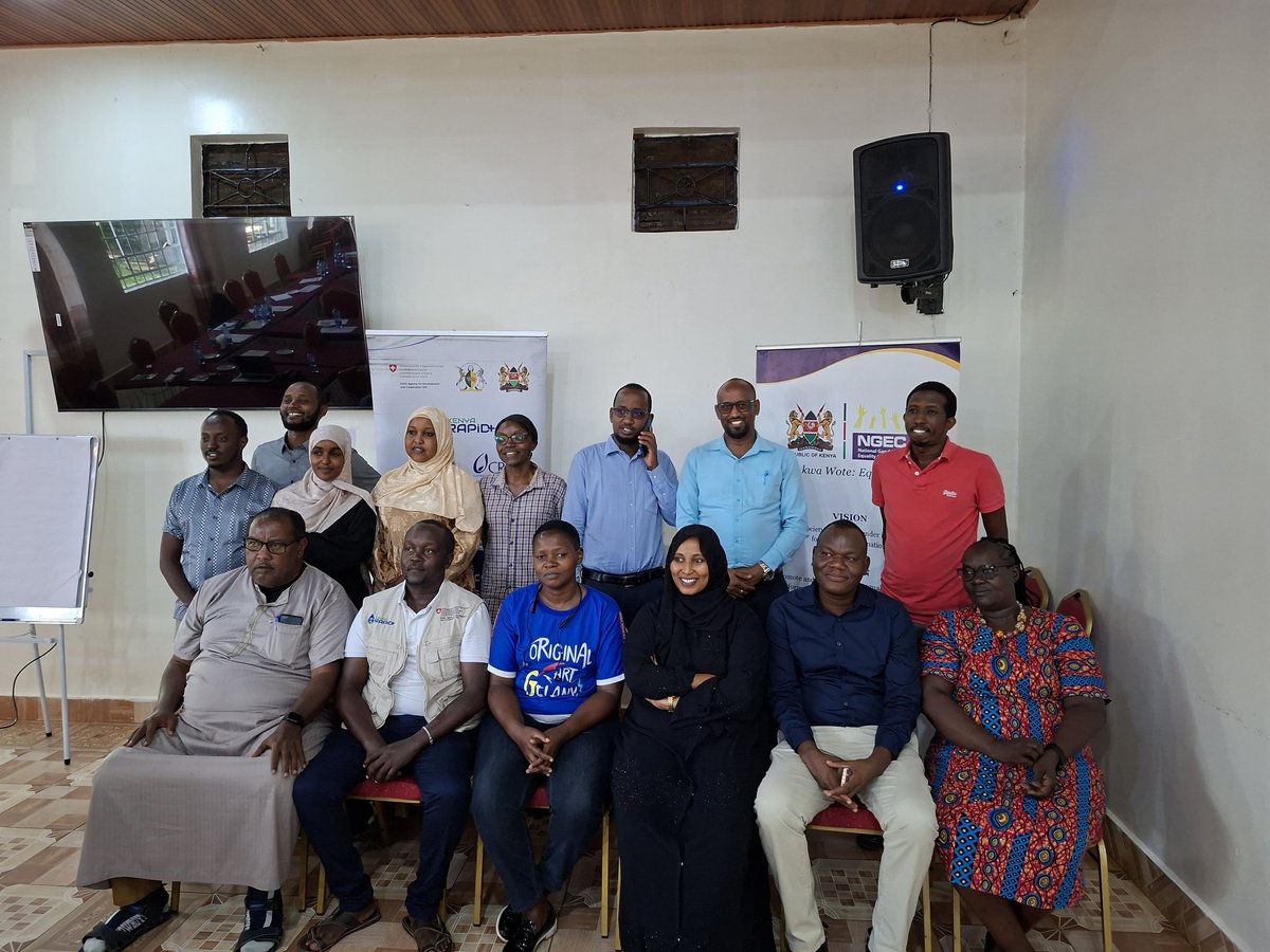 NGECKenya's tweet photo. Public budgets shape everyday life—who benefits, who is left behind, and who gets opportunities.

The Commission’s Isiolo, Garissa, and Nakuru Regional Offices have commenced County Engagement and Capacity-Building Forums on Gender Responsive Budgeting (GRB) in Isiolo County.

Supported by the Millennium Water Alliance and its consortium partners—CRS and CARE International—the forums are equipping county executives, county assemblies, and development partners with practical tools to ensure that planning and budgeting processes respond to the real needs of communities.

Research consistently shows that public budgets are often gender-neutral in design but unequal in impact—failing to account for the different realities of women, men, youth, and persons with disabilities. This can result in underinvestment in critical areas such as healthcare, water access, care services, education, and social protection, disproportionately affecting vulnerable groups, and deepening inequality.

Gender Responsive Budgeting (GRB) addresses this gap by ensuring that resources are allocated fairly, policies are inclusive, and outcomes are measurable—so that development reaches those who need it most. It shifts budgeting from a routine financial exercise to a powerful tool for equity, accountability, and social justice.

These forums will also be rolled out across Marsabit County, Mandera County, Garissa County, and Turkana County, strengthening a coordinated approach to inclusive governance and sustainable development across counties.
When budgets are inclusive, development is inclusive.
#GenderResponsiveBudgeting #EqualityInAction #InclusiveDevelopment #PublicFinance