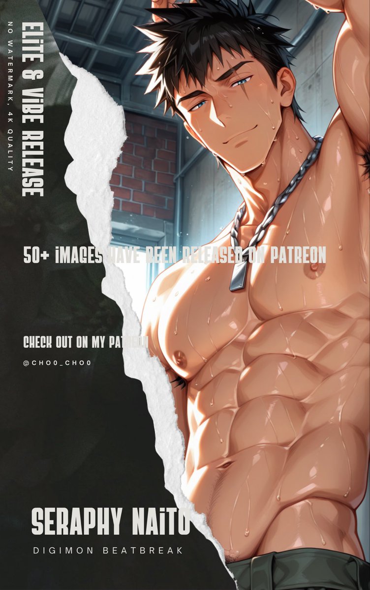 Cho0_ch0's tweet photo. Seraphy Naito (セラフィ内藤) - Digimon Beatbreak
Vibe &amp; Elite Set is finally here!
No Watermarks, 4K Quality, No Blur

🔞Join the exclusive zone : https://t.co/rlgGsRF4Ii

#SeraphyNaito #digimon #anime #AnimeJapanコスプレ #yaoi #bara #chudai #gay #NSFW #AIart #Patreon #bara #gay https://t.co/RWmaYM1dtE