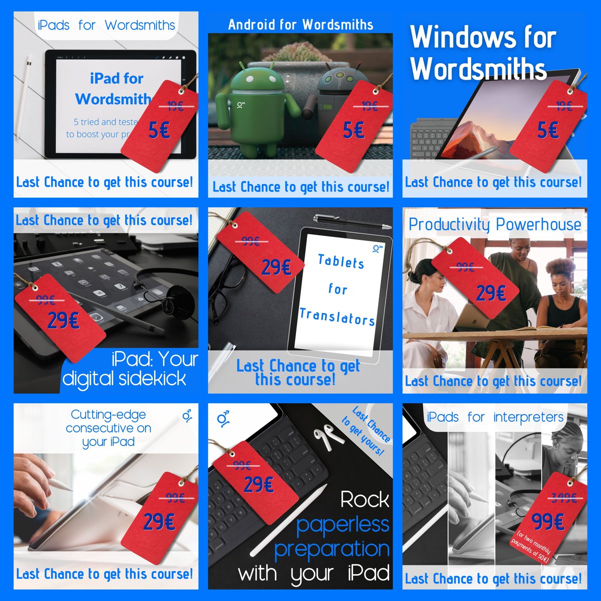 techforword's tweet image. 🔔 Last call to save 70%+ on all my tablet courses 💸 before I retire them for good!

€19 courses are now €5!
€99 courses are now €29!
The €349 course is now €99!

Shop &amp;amp; save until tonight at midnight Pacific Time
 
tfw.rocks/SpringCleaning 👈

#1nt #xl8 #Tablet