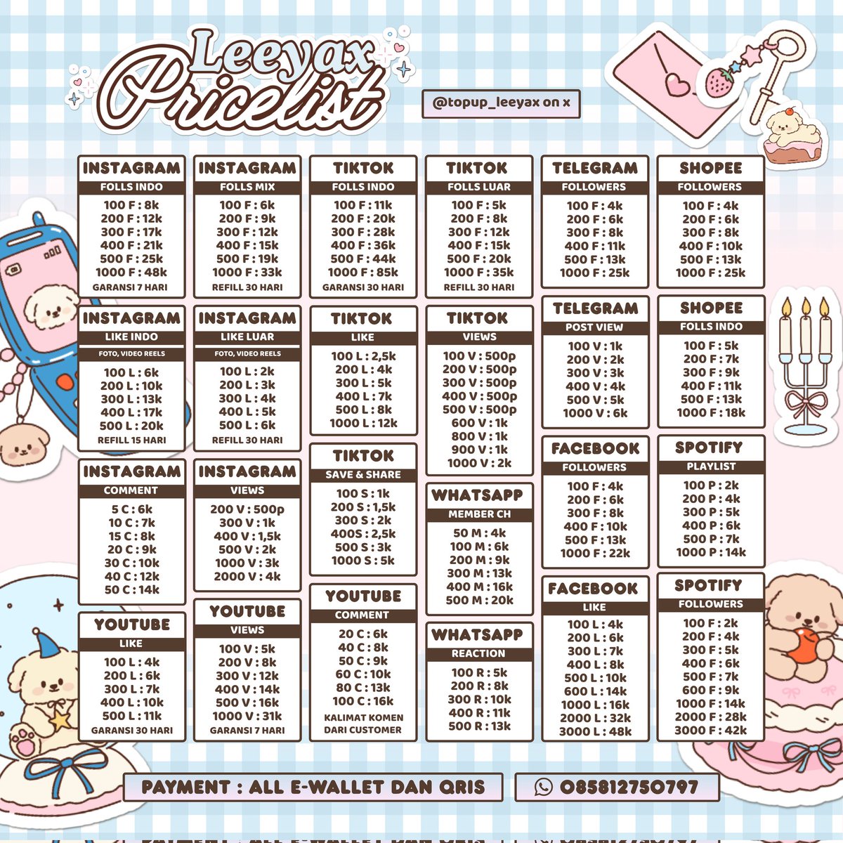 Leeyax, backup @topup_leeyax fast ke wa tweet media