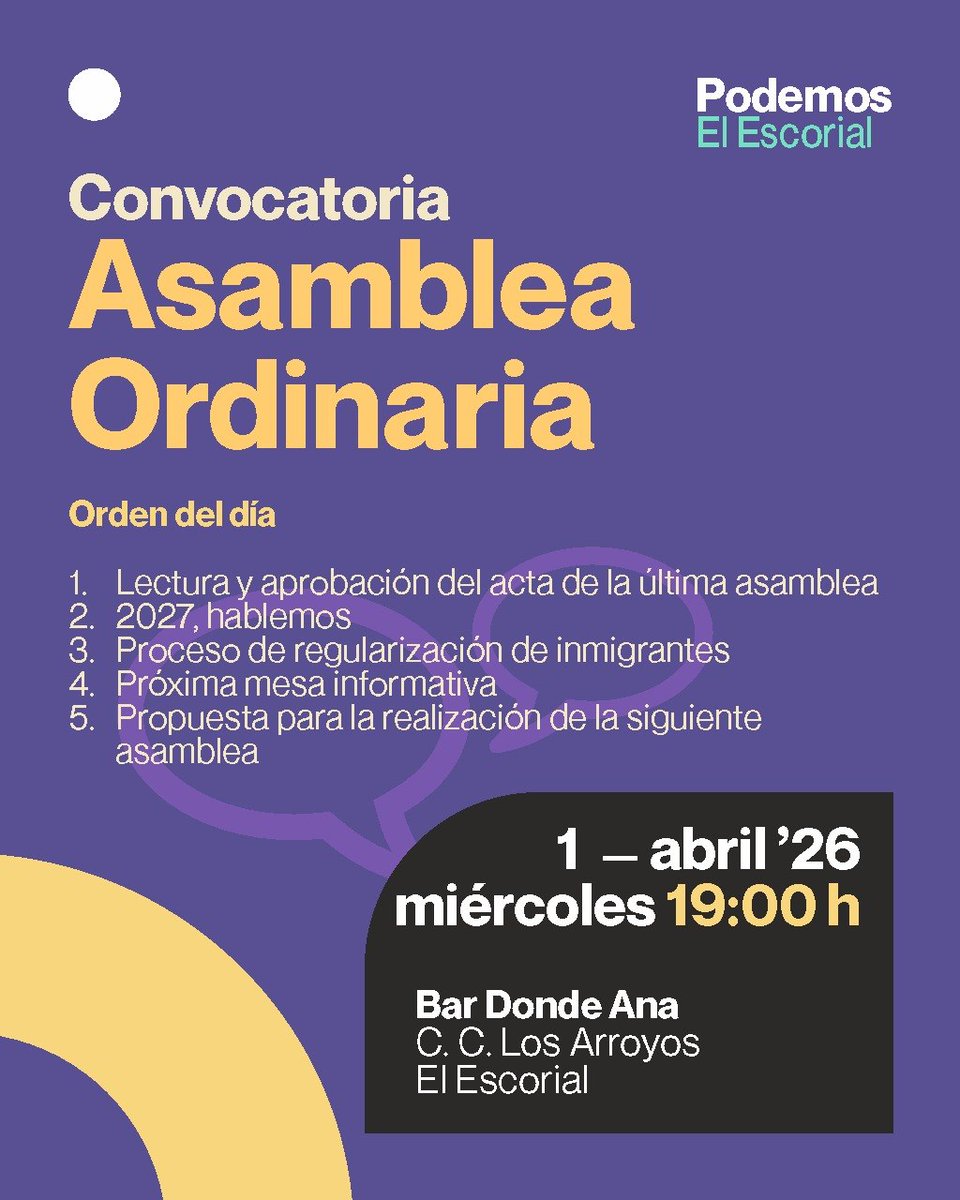 Podemos El Escorial tweet media