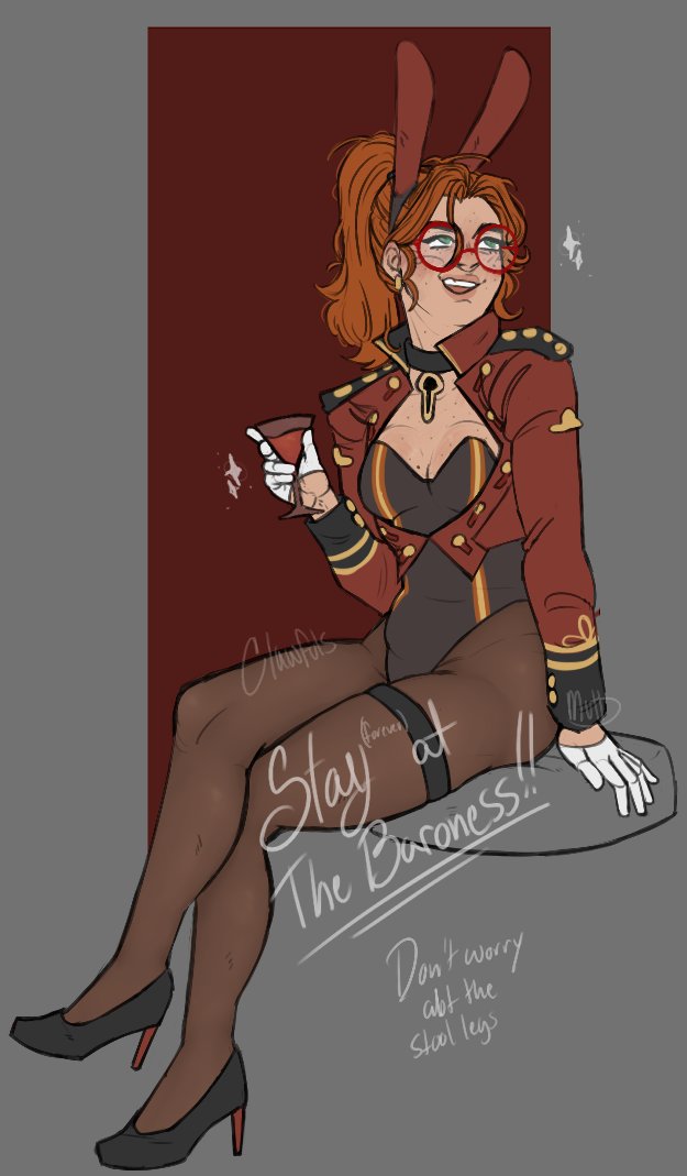 (watermark is my tumblr) finished the bunnysuit paige. i like her. and i like her in doorman's bunnysuit.  (: #deadlock