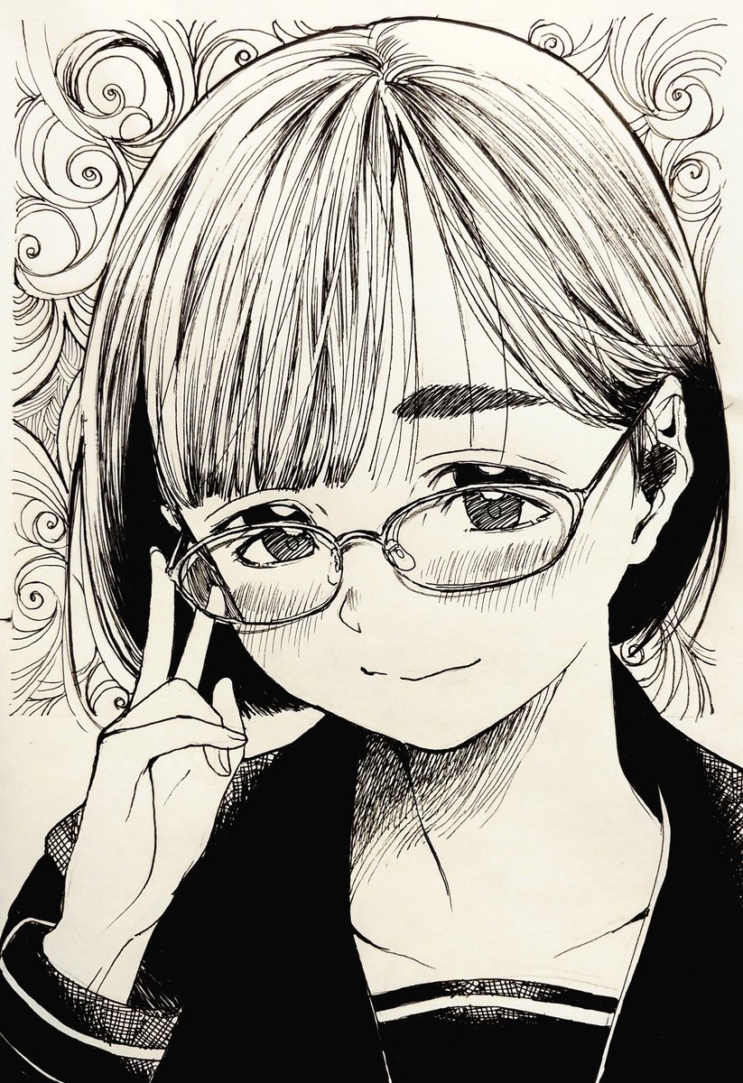 #私の絵の圧倒的なこだわり
めがね 