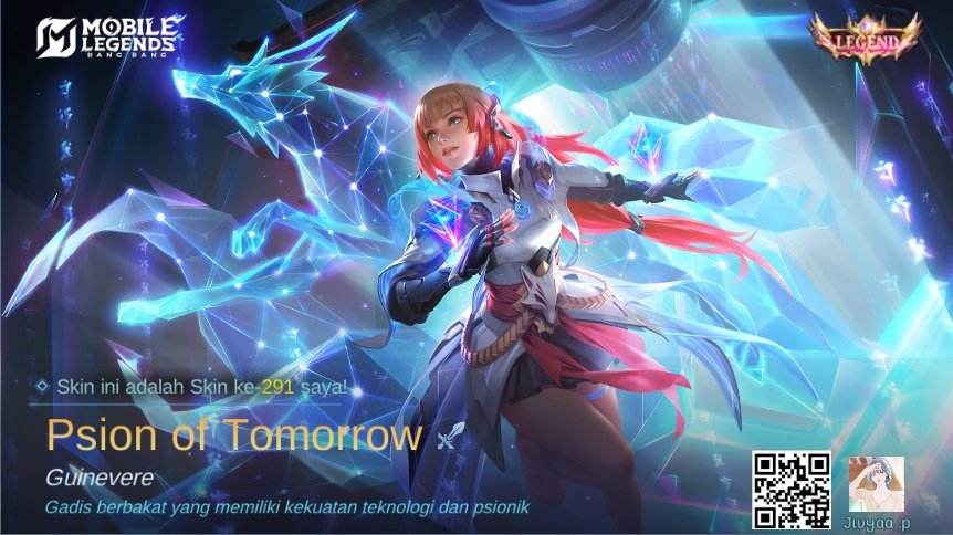 Saya baru saja mendapatkan Skin baru Psion of Tomorrow di Mobile Legends: Bang Bang! Ayo kita berhadapan melawan Player MOBA terbaik dunia bersama-sama! 
r8qs.adj.st/appinvites?adj…