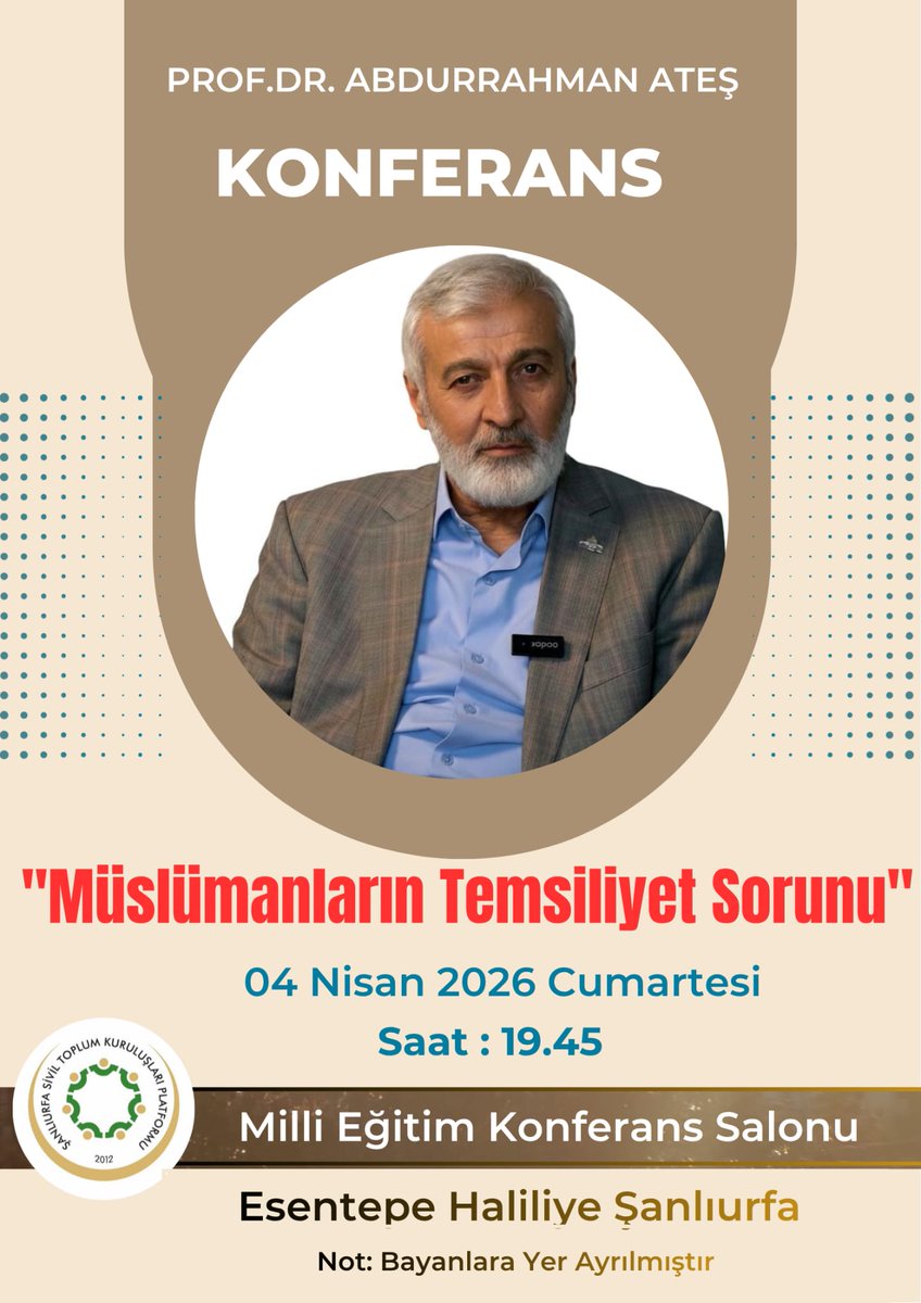 Şanlıurfa Sivil Toplum Kuruluşları Platformu tweet media