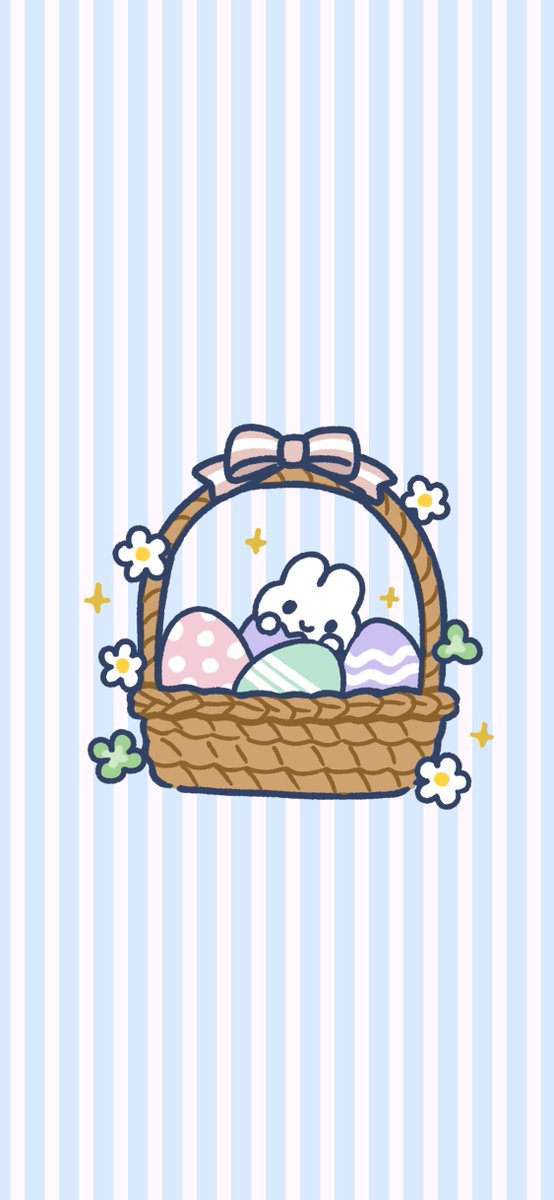 4月のカレンダーだよ🐰 春がやってくるね〜🌸 新年度もたのしく過ごせ