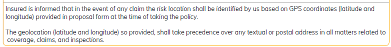 adityamooley's tweet photo. @heydigit Just got the policy document of Griha Raksha Policy and it has a strange clause that in case of claims, you will not use the postal address of my property. Instead you will use Geo Location. Since when Geo location has become more important than address! https://t.co/tciRnWiLwg