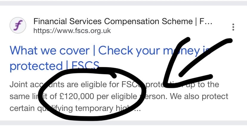 aliceesolsen's tweet image. Hi @eToro #etoro etoro, can I ask why you will only cover up to 85k in savings should anything happen when the @FSCS #fscs said it covers up to £120k? Is this allowed @MartinSLewis #martinlewis #askmartin @MoneySavingExp? My Dad is looking 2open their ISA,this is putting him off