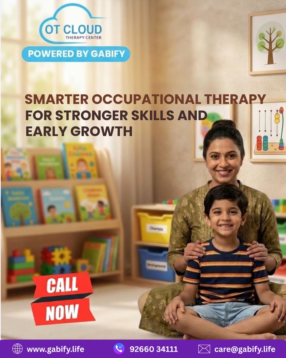 Gabify_life's tweet image. Gurugram’s 1st AI-Enabled OT Therapy Centre is here!

Powered by Gabify, OT Cloud brings advanced technology + expert care together to support your child’s developmental journey.

#Gabify #OTCloud @narendramodi @JPNadda @NayabSainiBJP