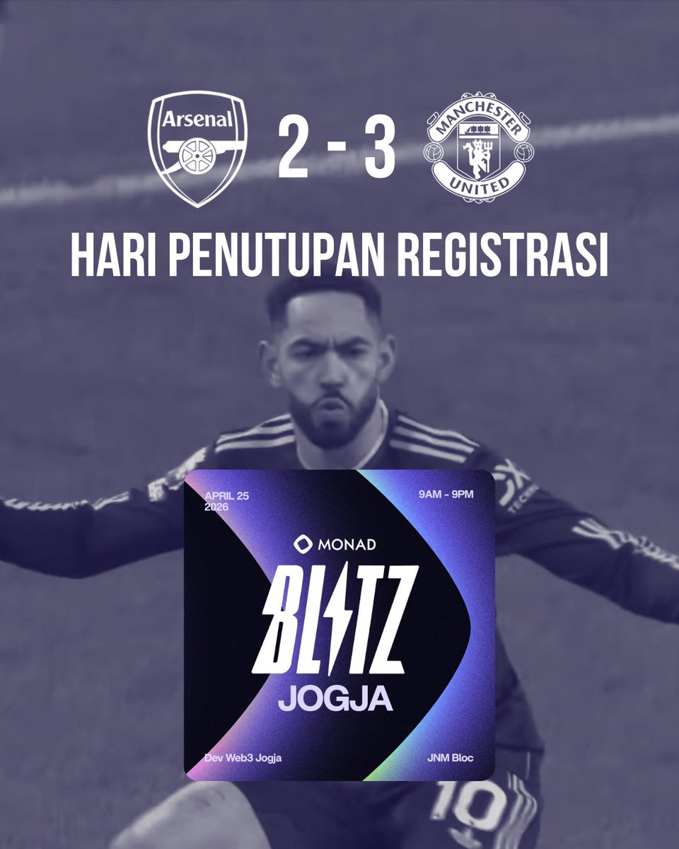 devweb3jogja's tweet image. YAKIN MELEWATKAN HACKATHON GRATIS DAN KESEMPATAN BAWA PULANG TOTAL $1.500? 🤯

2 - 3 HARI LAGI PENDAFTARAN MONAD BLITZ JOGJA 2026 BAKALAN DITUTUP! 😨

AMANKAN SEATMU, YUK!

LINK 👉 luma.com/blitz-jogja-ap…

#developer #web3 #yogyakarta #hackathon #monad
