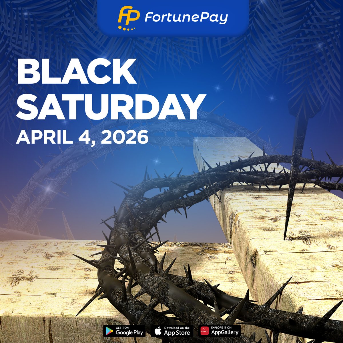 FortunePayPH's tweet photo. Even in darkness, hope remains.

#BlackSaturday #HolyWeek #FortunePay https://t.co/2maP3ml7WM