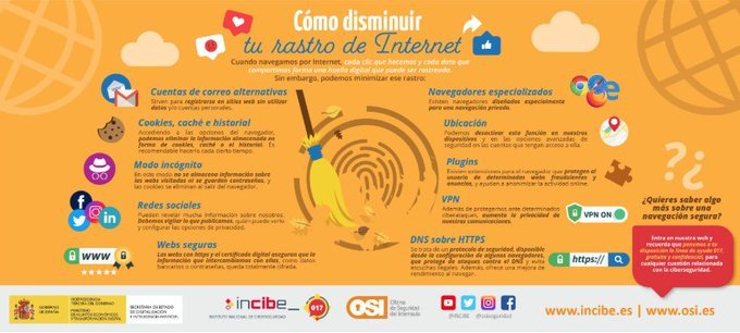 dsn's tweet image. #Ciberseguridad  ➡️  Desaparecer de #Internet o minimizar nuestra #HuellaDigital es posible  ↔️ «Ejerciendo el derecho al olvido» @osiseguridad @INCIBE @AEPD_es tinyurl.com/yc3c6925