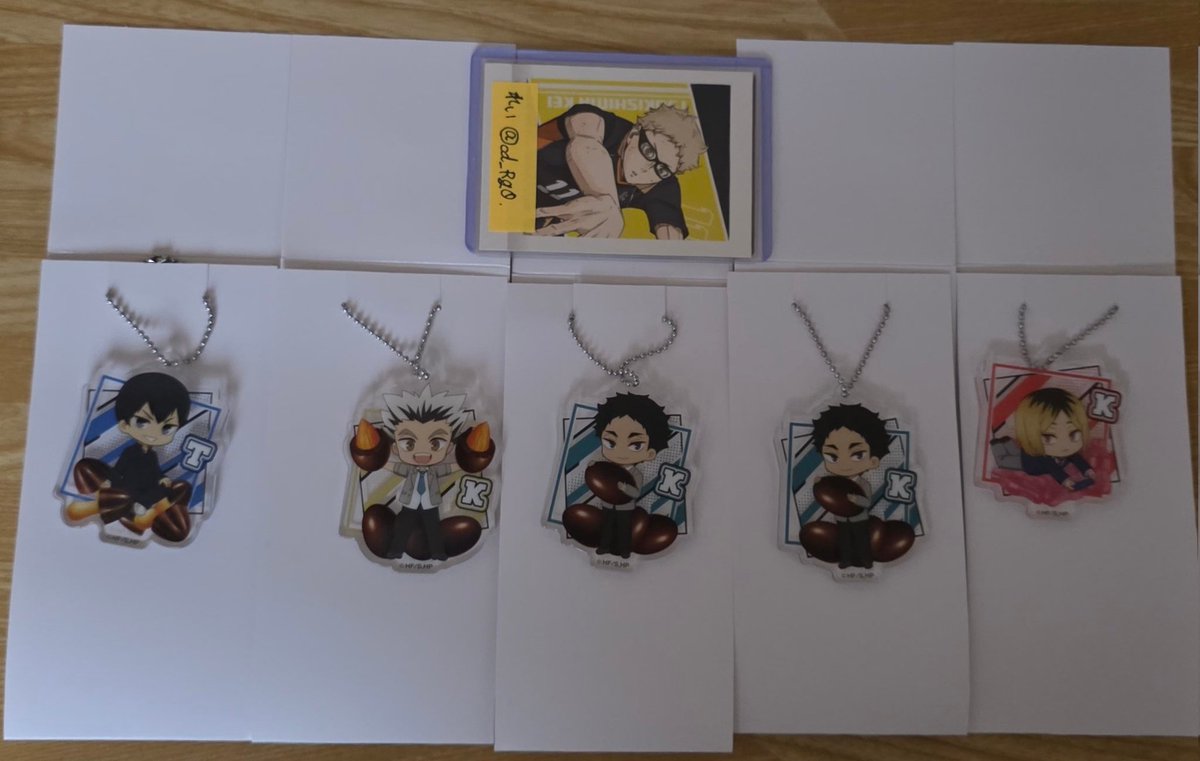 【交換】ハイキュー ファミリーマート ファミマ 明治 トレーディングアクリルキーホルダー アクキー

譲)影山、木兎、赤葦、宮治、孤爪

求)月島蛍

郵送交換のみ。
検索からもお気軽にお声かけください。
よろしくお願い致します。