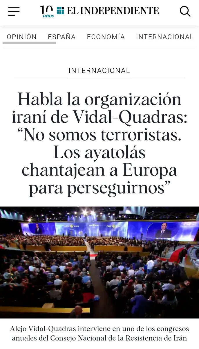 Cyandeceres's tweet photo. No, Alejo. Eso convierte a España en neutral. Se entiende que no percibas la sutileza precisamente tú, que durante años andabas blanqueando a los terroristas del MEK iraní por Europa. El MEK, que tú describías como la oposición iraní, era en realidad una organización terrorista que durante décadas perpetró  cientos de atentados con bomba. En 2009, entendemos que gracias entre otras cosas, a la turra que diste, la UE decidió retirar la categoría de organización terrorista al MEK. 

Cuentan que en Estados Unidos tardaron un poco más, porque quizás necesitaran una prueba de buena voluntad. Según se dice, entre 2010 y 2012, el MEK fue entrenado y financiado por el Mossad para asesinar a físicos nucleares iraníes, con el conocido método del coche-bomba. Así fue como se ganaron el favor de Hillary Clinton, quien finalmente decidió sacar al MEK de la lista de organizaciones terroristas. 

También se dice que, como recompensa  a tu "esfuerzo diplomático desinteresado", miembros de esta organización (ex)terrorista financiaron la campaña de tu partido en 2014. Así las cosas, resulta muy comprensible que no entiendas la diferencia entre la neutralidad y la participación en una guerra. 

https://t.co/emOBkf0oP2