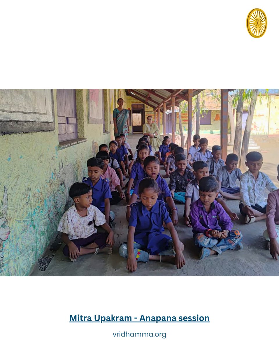 VipassanaOrg's tweet image. Mitra Upakram — training teachers and shaping young minds with Anapana meditation, one breath at a time.

vridhamma.org/mitra-upakram
#Buddha #Dhamma #Sangha #Vipassana #Meditation #SayagyiUBaKhin #SNGoenka #buddhateachings #enlightenment #peace #meditatedaily #mindfulness