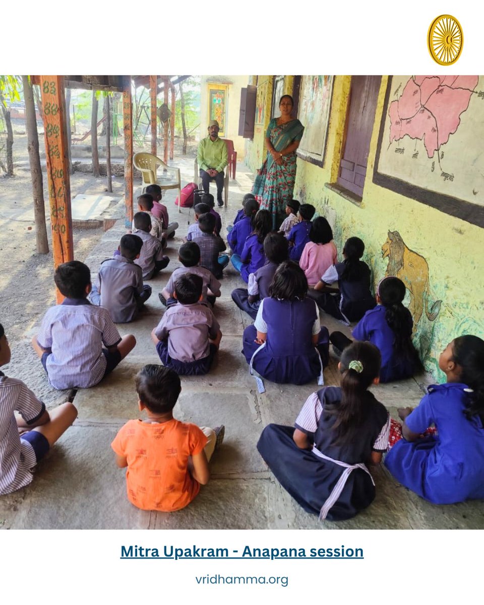 VipassanaOrg's tweet image. Mitra Upakram — training teachers and shaping young minds with Anapana meditation, one breath at a time.

vridhamma.org/mitra-upakram
#Buddha #Dhamma #Sangha #Vipassana #Meditation #SayagyiUBaKhin #SNGoenka #buddhateachings #enlightenment #peace #meditatedaily #mindfulness