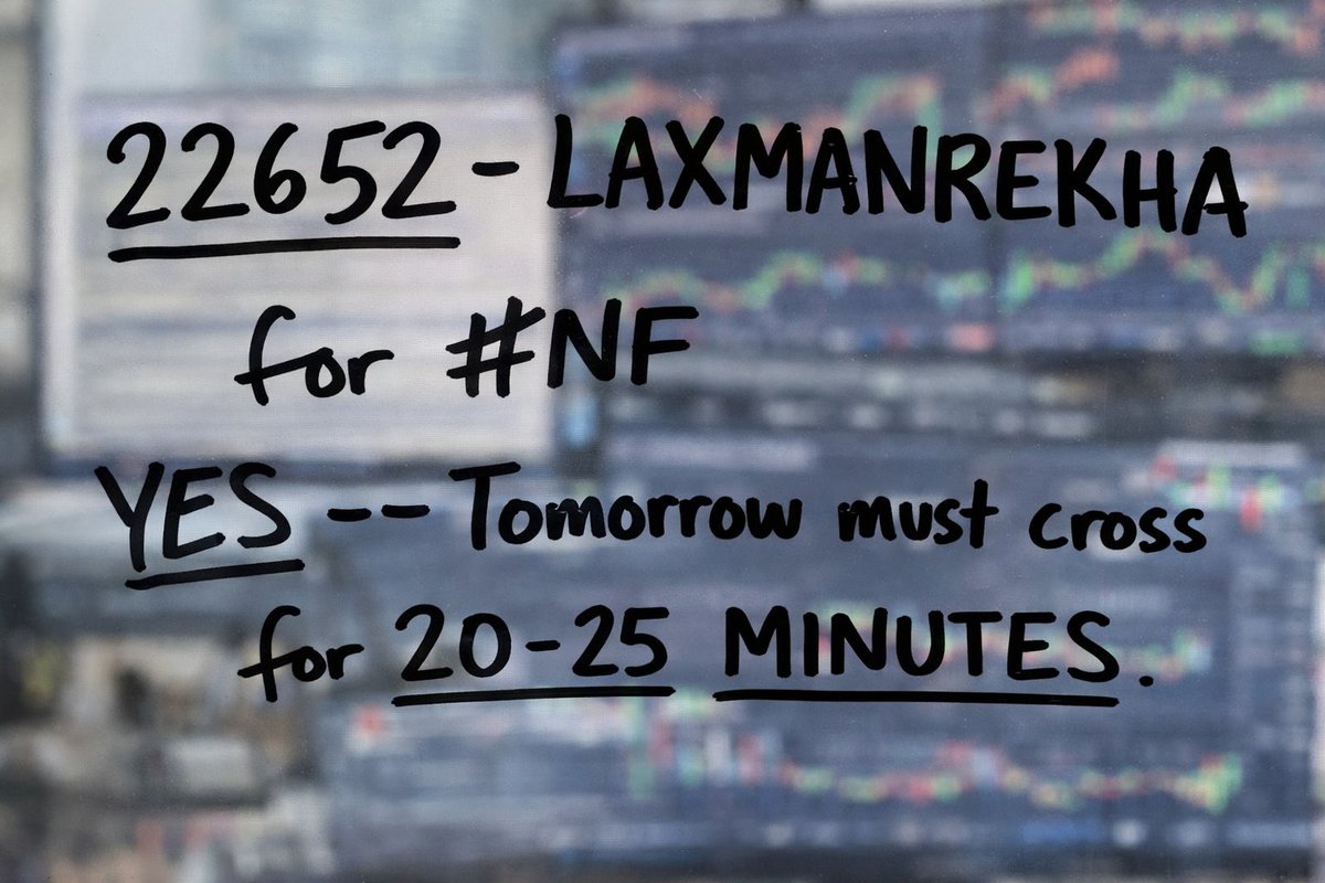 CHARTISKING's tweet image. Tomorrow #NF .........Will it cross 22652 for 20 minutes ?

•How u get this level ?
•How to trade ?
•How easy if u get entry and targets same moment for #OptionTrading 

♦Remember : We don't trust Results /Exchange data
