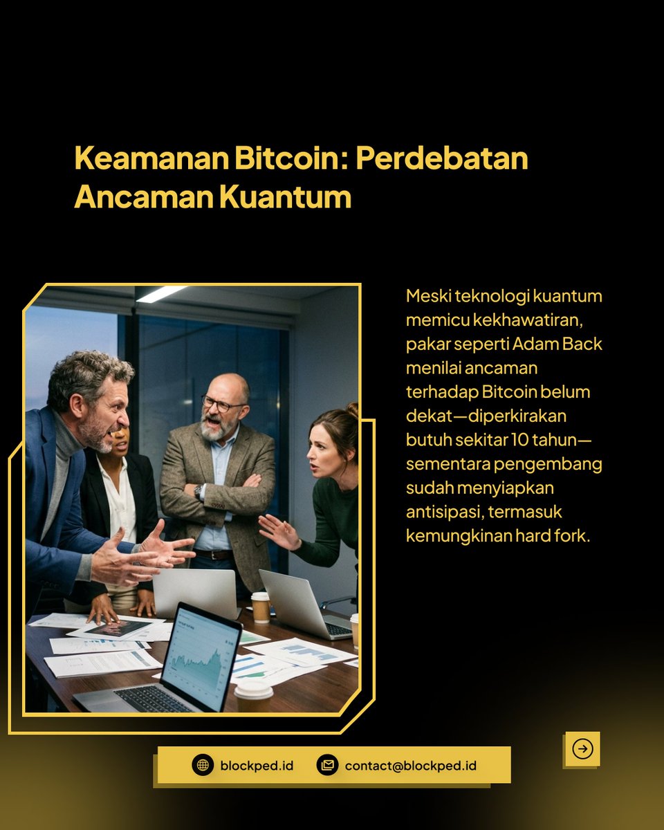 blockped76929's tweet image. Pembangunan fasilitas komputer kuantum raksasa senilai $1 miliar di Chicago memicu perdebatan di komunitas kripto. Teknologi ini secara teori mampu menembus sistem kriptografi yang melindungi Bitcoin.

blockped.id/pembangunan-fa…

#BitcoinNews #CryptoNews #Web3News #BlockPed