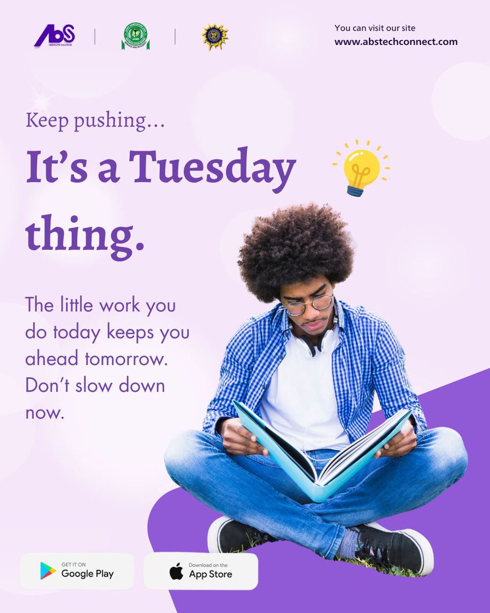 ABSTEAM01's tweet photo. Tuesday = Progress day 💡
Looking for the best app for WAEC & JAMB prep for FREE?
AbS has you covered:
📚 Study materials
🧠 Smart practice
🎯 Real results
Start today 🚀
🌐 https://t.co/2niNu3UcCe
#StudyApp #WAECPrepNigeria #JAMBPrepNigeria #CBTPractice #LearnSmart https://t.co/boW8RoeDoL