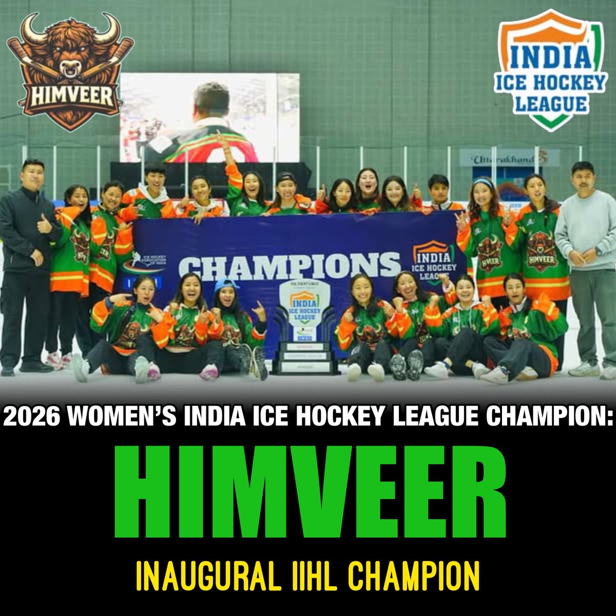 NavinSports's tweet image. IBEX SPAWO (Men's) and HIMVEER (WOMEN'S) won the Inaugural Indian Ice Hockey League !! 

#IceHockey