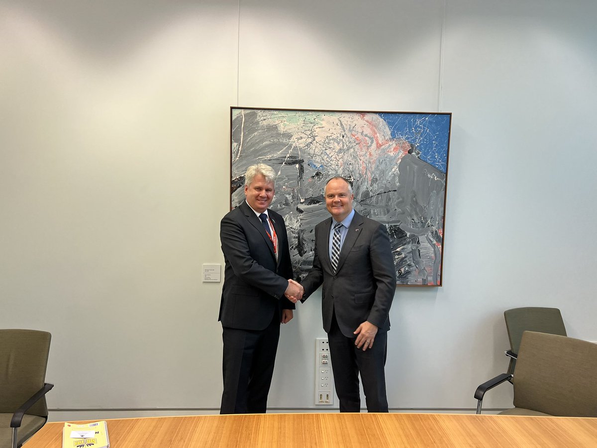 EstEmbassyAUS's tweet photo. Valuable exchange with @tedobrienmp 🇦🇺 Shadow Foreign Minister, on issues of shared concern, including russian ex-combatants, accountability through a special tribunal for the crime of aggression, and enhancing cooperation in addressing hybrid threats. @MFAestonia https://t.co/7zDCiaeOtc