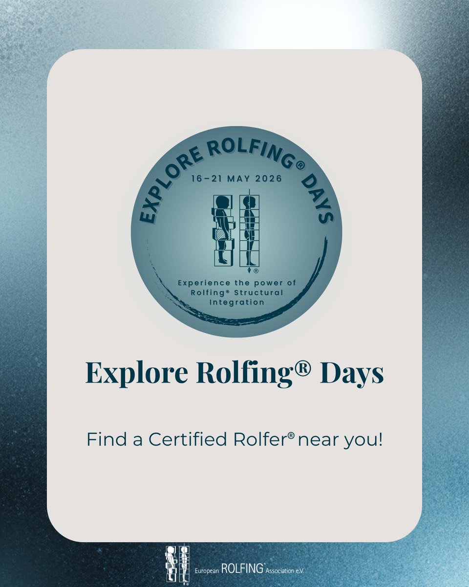 What if your body could move with more ease?
Rolfing® Structural Integration can help you discover new possibilities in movement.
During Explore Rolfing® Days (16–21 May), Rolfers® across Europe offer introductions. 👉 rolfing.org/explore-rolfin…
#Rolfing #ExploreRolfingDays