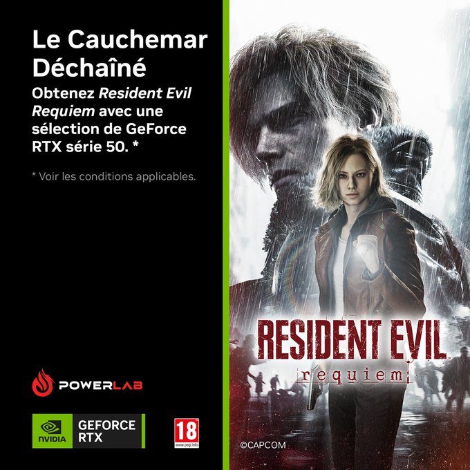 PowerLabFr's tweet image. À l’achat de ce PC Gamer VIPER Powered By ASUS, reçois Resident Evil Requiem ! 

👉AMD Ryzen 7 9850X3D
➡️ASUS GeForce ROG Astral GeForce RTX 5090 32GB GDDR7 White OC Edition

cutt.ly/ntbWawIJ

#gaming #hardware #ResidentEvilRequiem