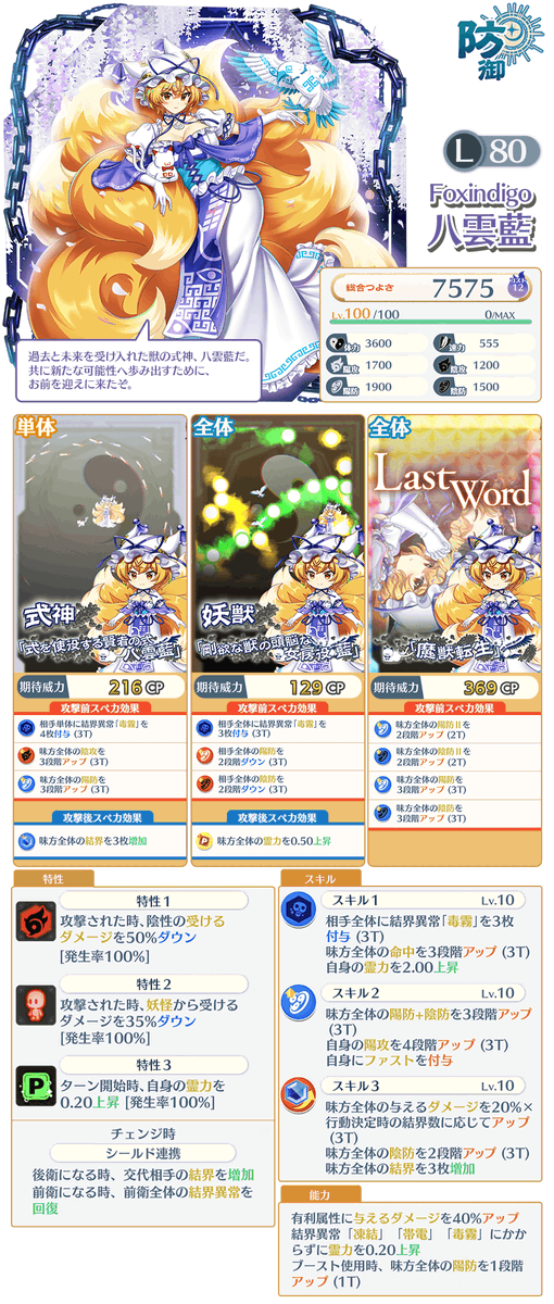 キャラクター紹介】 「賢き獣、愚かなる式神」レリックおいのりで登場