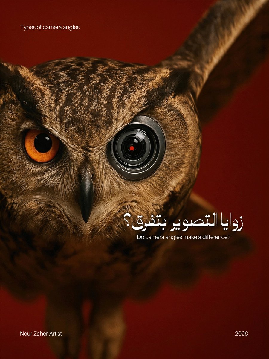 NourZaher74's tweet image. مش كل زاوية بتحكي نفس القصة…

نفس المشهد لكن مجرد تغيير زاوية الكاميرا يقدر يحوّل الإحساس تمامًا

الزاوية مش تفصيلة،

دي لغة بتحدد إنت عايز المشاهد يحس بإيه؟

اختار الزاوية الصح…

وخلي شغلك يتشاف بشكل مختلف.

#graphic #graphic_design #photo #camra #visual