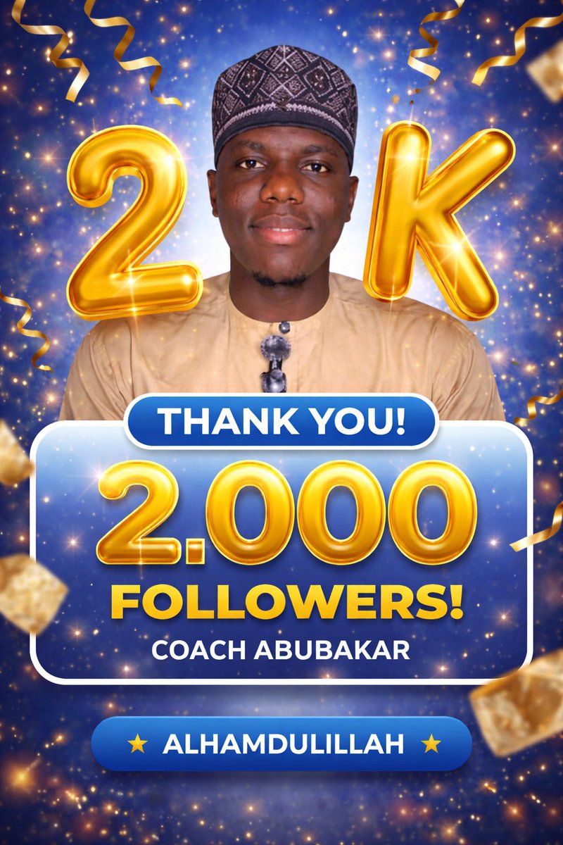 Muna matukar farin cikin da kai 2k followers wannan ba Followers kawai bane wannan Alamace na Samun babban nasara kuma muna godiya ga nuna goyan bayaan ku a wannan shafi.

Thanks you so much my people ❤️ 
facebook.com/share/1GPtYGqk…