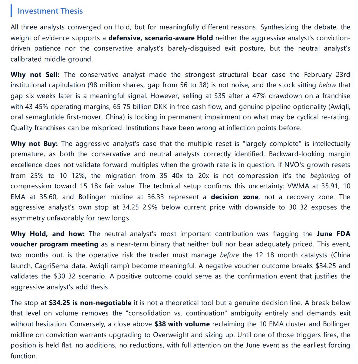 altjames13's tweet photo. I’ve been playing around with Claude, my data and #Novo. The result is a comprehensive report on the share based on today’s data, here’s an excerpt. If you’d like to know how it’s done or would like me to analyse a share for you, leave a comment saying: “claude”

#AI

$NVO https://t.co/ixtrbw7a2Q