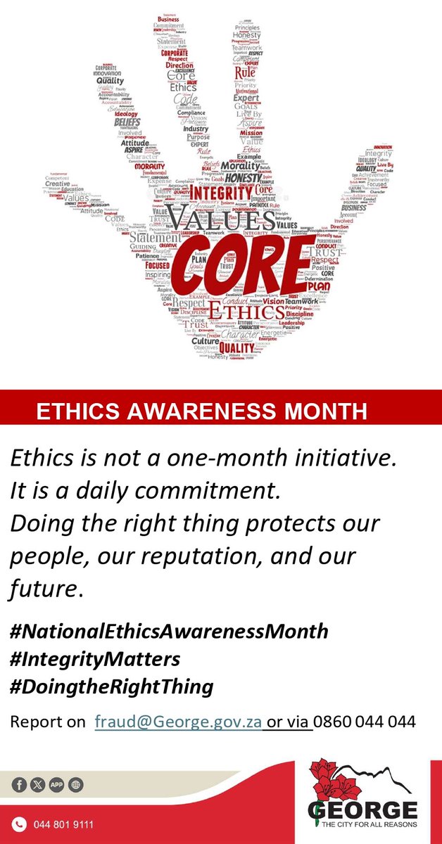 george_mun's tweet image. National Ethics Awareness Month Concludes

#NationalEthicsAwarenessMonth
#IntegrityMatters
#DoingtheRightThing