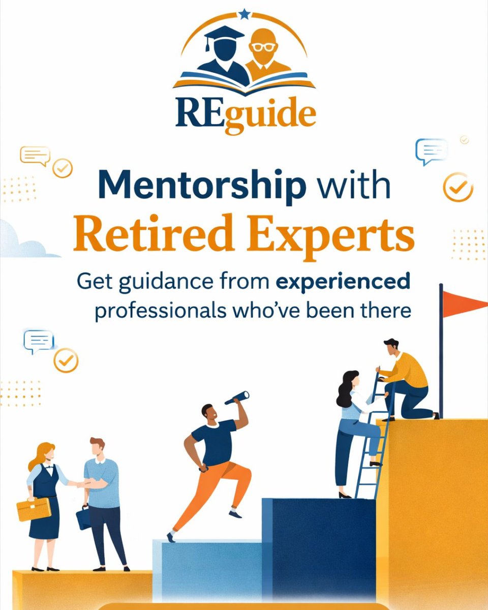 reguide_ai's tweet image. Unlock the power of experience with REguide 🚀

Not every lesson comes from books—some of the most valuable insights come from those who have spent decades mastering their field. #BusinessMentor #LearnFromExperts #OnlineMentorship #REguide #SuccessMindset #ProfessionalGrowth