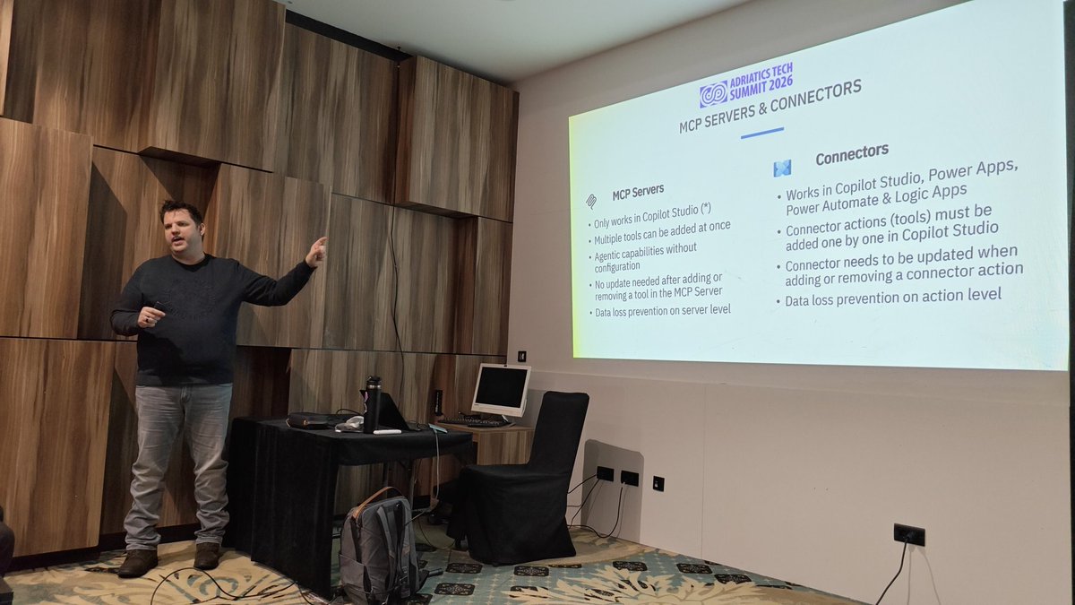 lee_stott's tweet image. #AdriaticSummit @laskewitz speaking on MCP in Room 1. #copilotstudio