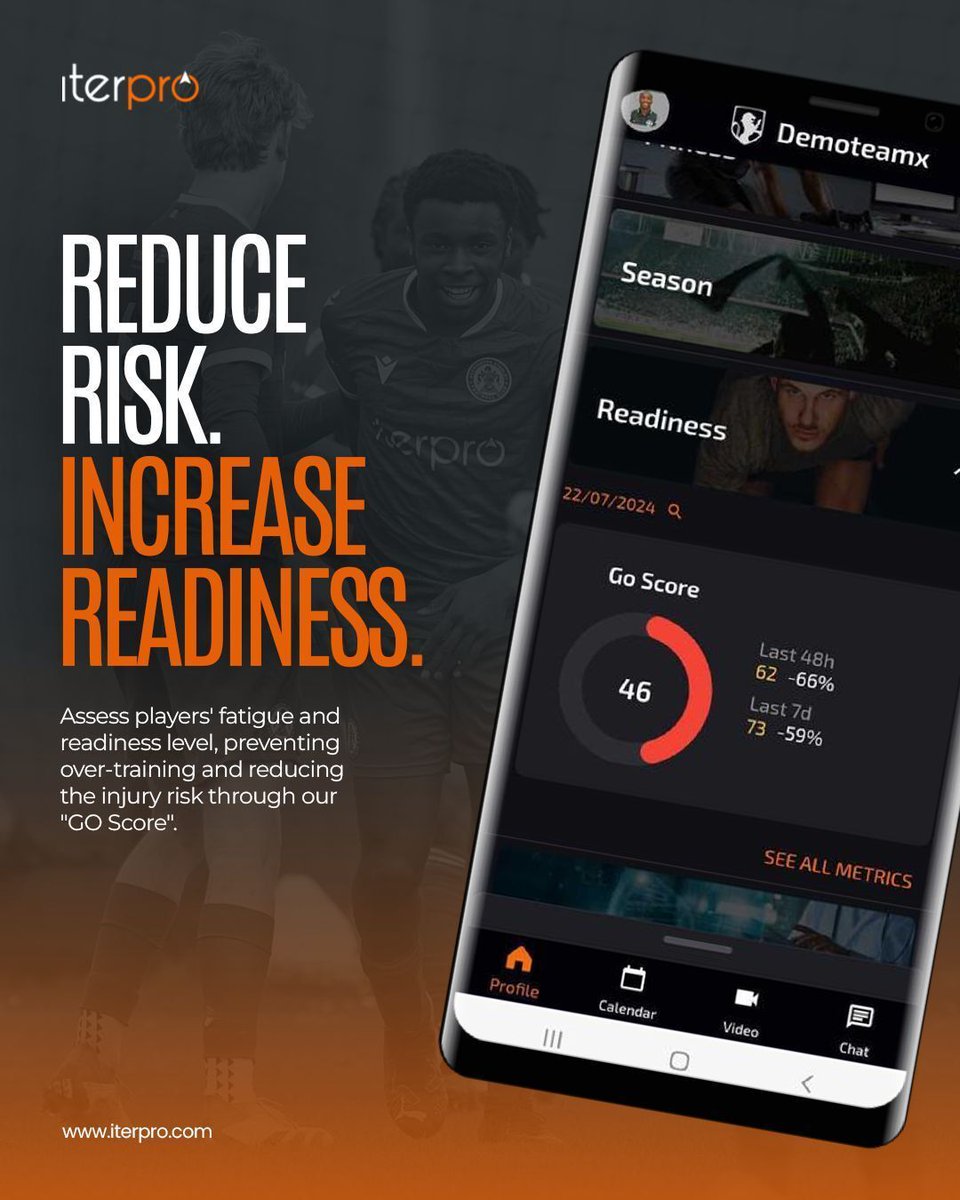 iterpro's tweet image. In high-performance sport, managing risk is just as important as building fitness. Knowing when to push and when to protect players makes all the difference.

Book a demo to learn more 👉 buff.ly/82ikJ31 

#SportsInnovation #DataDrivenDecisions #FootballTech