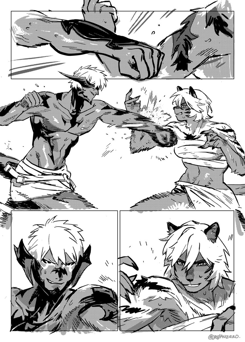 jeganzero's tweet photo. 🔞ffxiv comic commission! It's a big one! A sparring match between two Warriors of Light gets even more... physical. 

1/2🧵 https://t.co/tHpsPltSyt