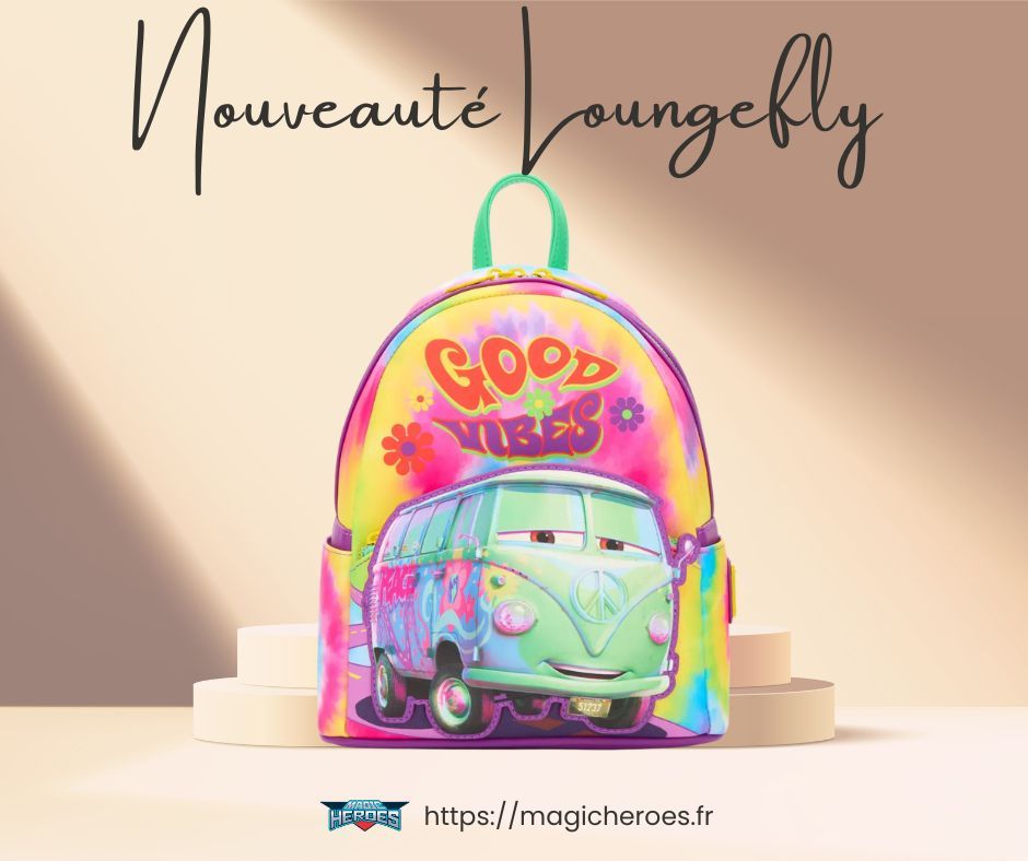 🌈🚐 Cars – Fillmore Tie-Dye – Sac à dos Disney Pixar ✨
Un sac coloré et fun inspiré de Fillmore 🚐

💝 3x Klarna • 💳 4x PayPal
🚀 Livraison rapide • 🎁 MR offert dès 60 €
🔗 magicHeroes.fr

#Cars #Fillmore #MagicHeroes #DisneyAddict #Pixar