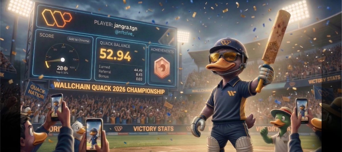 nftsfire_'s tweet photo. Got my first half century of Quacks on @wallchain 🦆

X Score: 28 (Top 5.66%)
Total Quacks: 52.94

When I started, I wasn’t even getting Quacks.
Slowly learned from others, kept showing up, and still learning every day.

0.1 → 1.42 → growing step by step.

Thank you @wallchain
And big thanks to all my supportive followers.

Special thanks to @dimplejangra_  and @Cryptking_1 
Learned a lot from you both, your support really pushed me forward 🙌

This is just the beginning 🚀