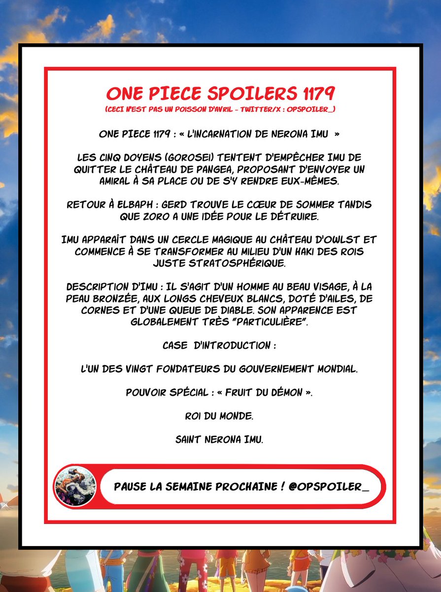 One Piece Spoils tweet media