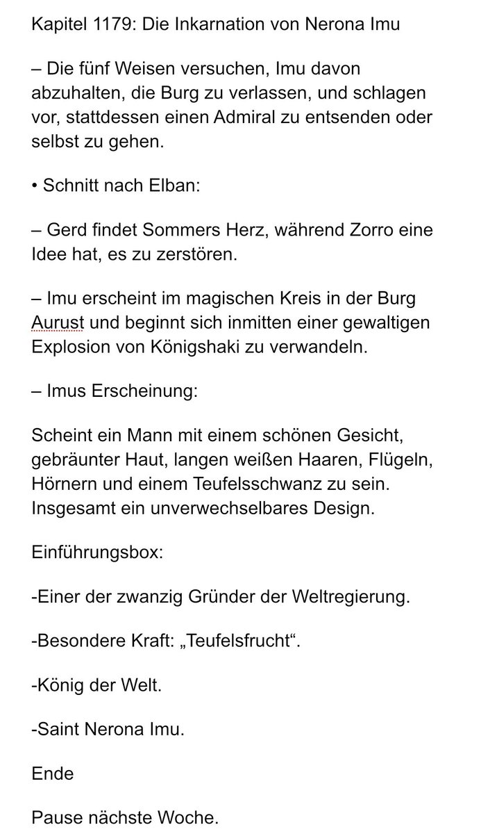Erste Spoiler zu Kapitel 1179

Dachte schon das Highlight der Woche, wäre am Sonntag, dass der Anime weiter geht. Aber nein, das Kapitel haut alle One Piece von den Stühlen🤩

#onepiece #ONEPIECE #onepiecenews #onepiecenewsgerman #opspoilers #ONEPIECE1179 #onepiece1179