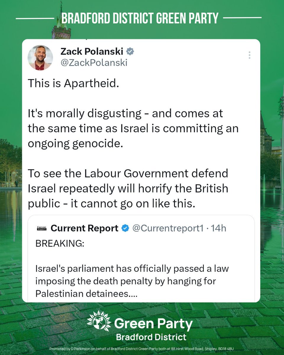 Bradford Green Party tweet media