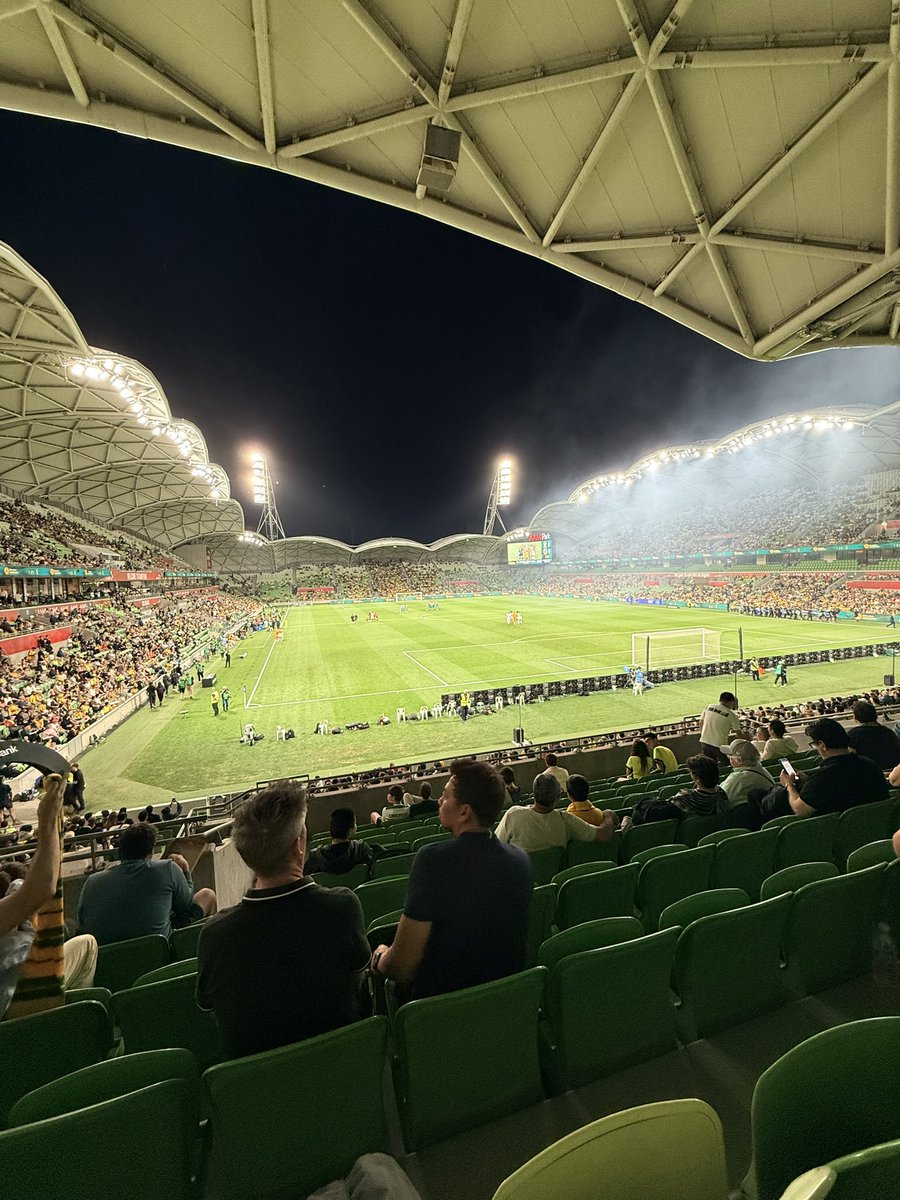 peterfilopoulos's tweet image. Last game on home soil for the @Socceroos before the @FIFAWorldCup vs Curacao here at @AAMIPark   Let’s Go Socceroos #ForeverGolden