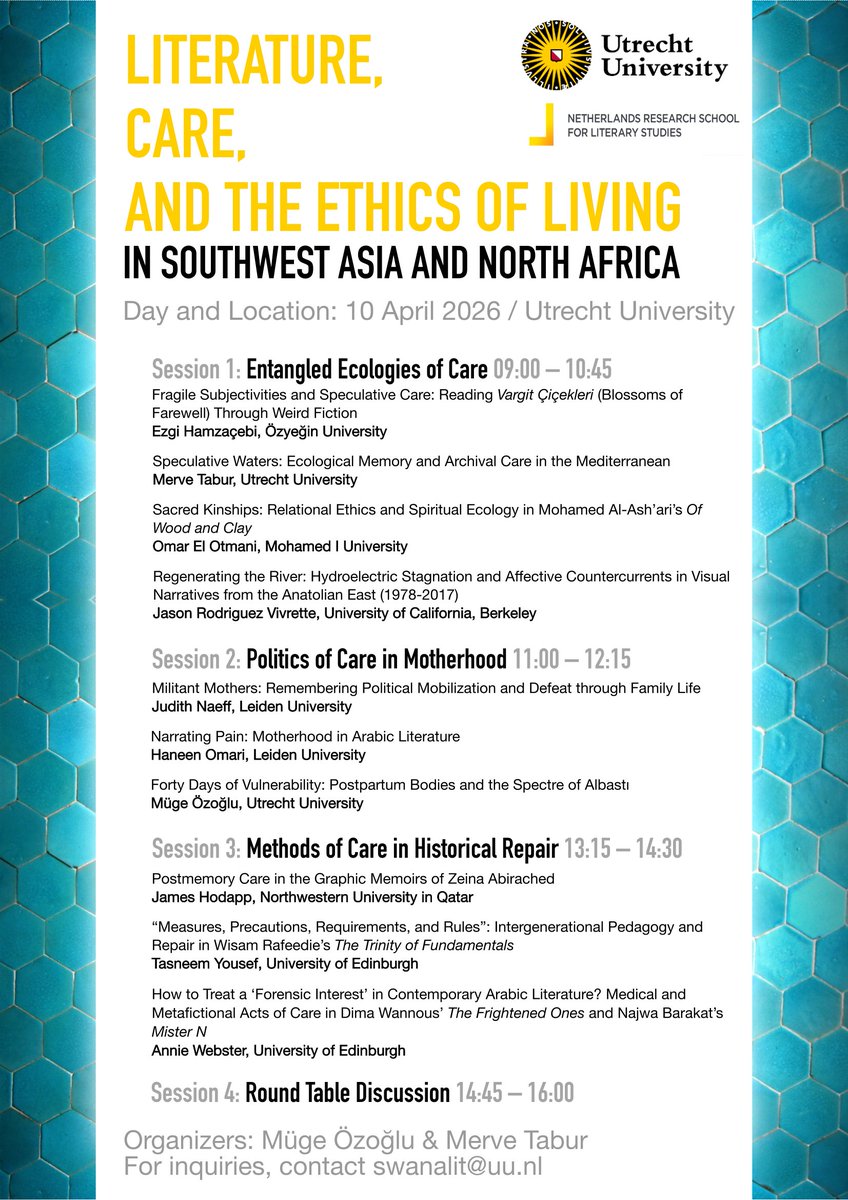 SouthwestAsian & NorthAfrican Literatures Network tweet media