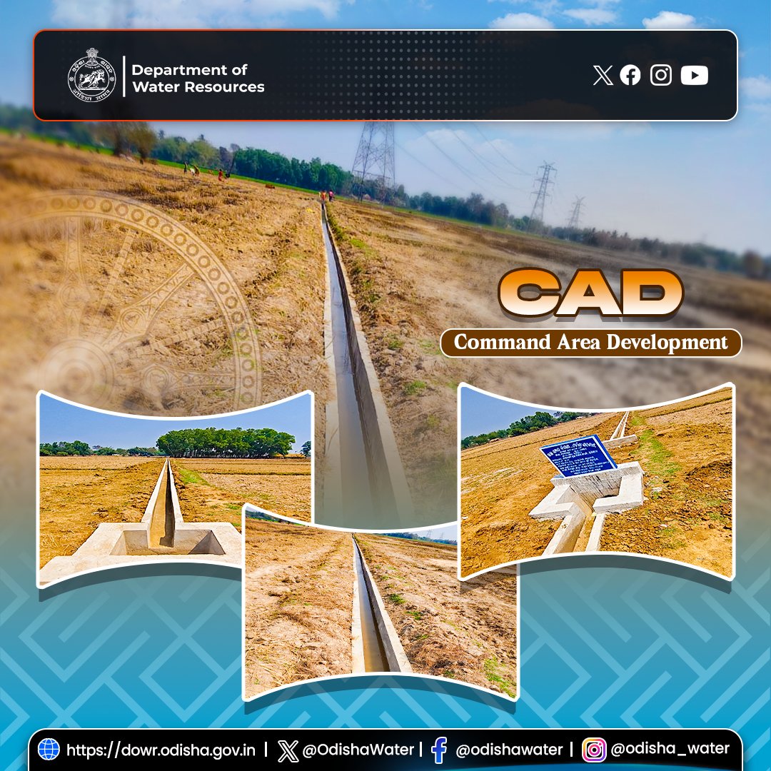 OdishaWater's tweet image. Reconstruction of #FieldChannel at Jhinkiria under Salandi Left Command, Khaira Block, #BalasoreDistrict is underway.
533 m of lined channel and 11 hydraulic structures are being developed to provide sustainable irrigation to 20.50 ha of #agricultural land.
Executed by Maa